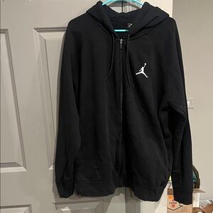 Vintage Jordan Black Hoodie with White Logo